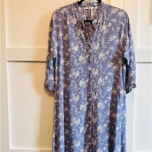 UNIGLO Dress Lovely Mauve Purple Floral Maxi Sz XS Oversized